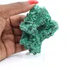 Fibrous-structured malachite from Congo, mineral specimen on stand - 6