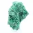 Fibrous-structured malachite from Congo, mineral specimen on stand