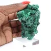 Fibrous malachite from the Democratic Republic of Congo on stand - 6