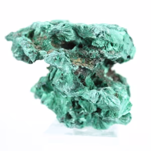 Sturdy block of fibrous malachite from Congo, mineral décor