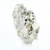 Octahedral pyrite from Peru – Crystallization on an acrylic base - 3