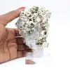 Natural octahedral pyrite crystals from Peru on a base - 9