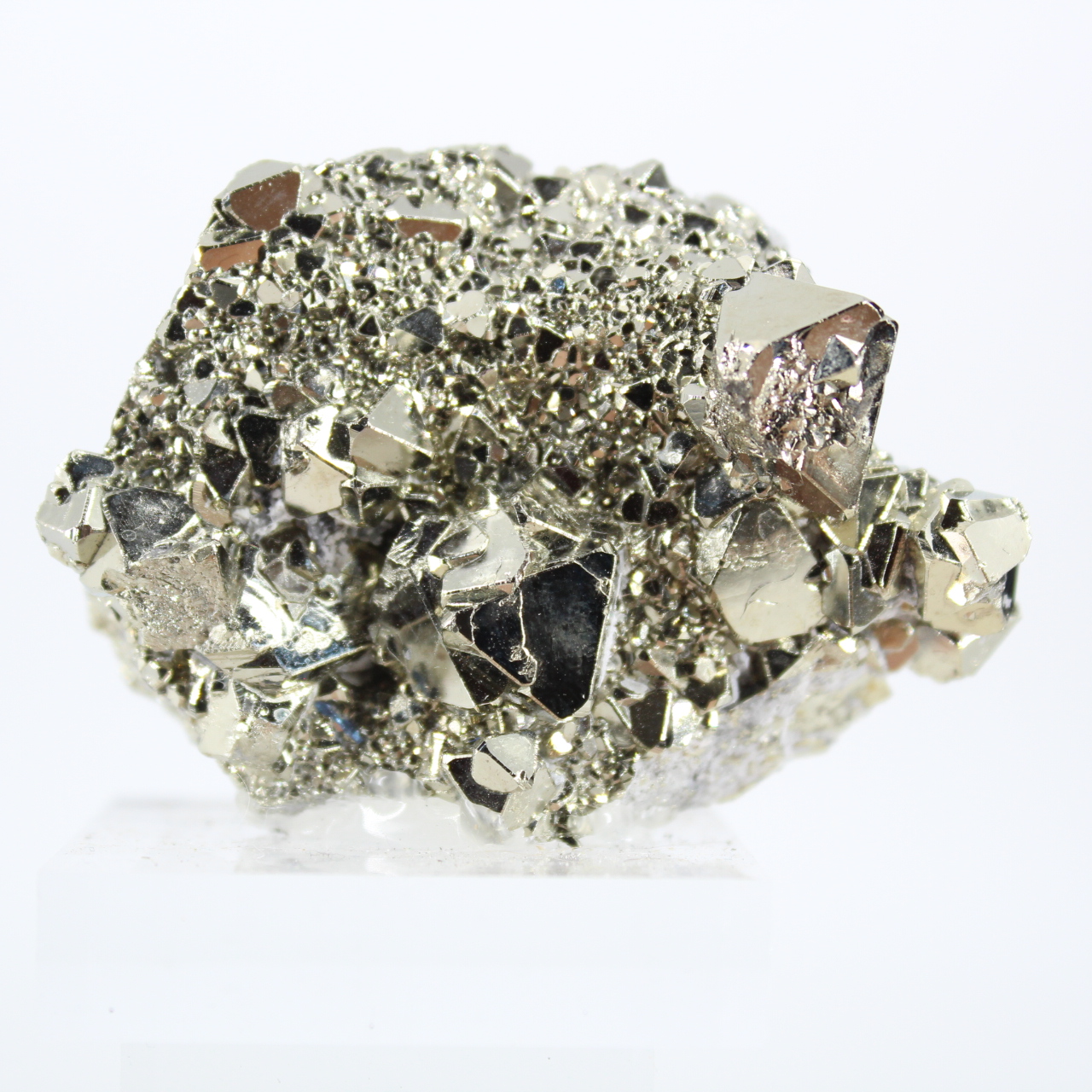Golden pyrite from Peru with triangular crystals – Collection