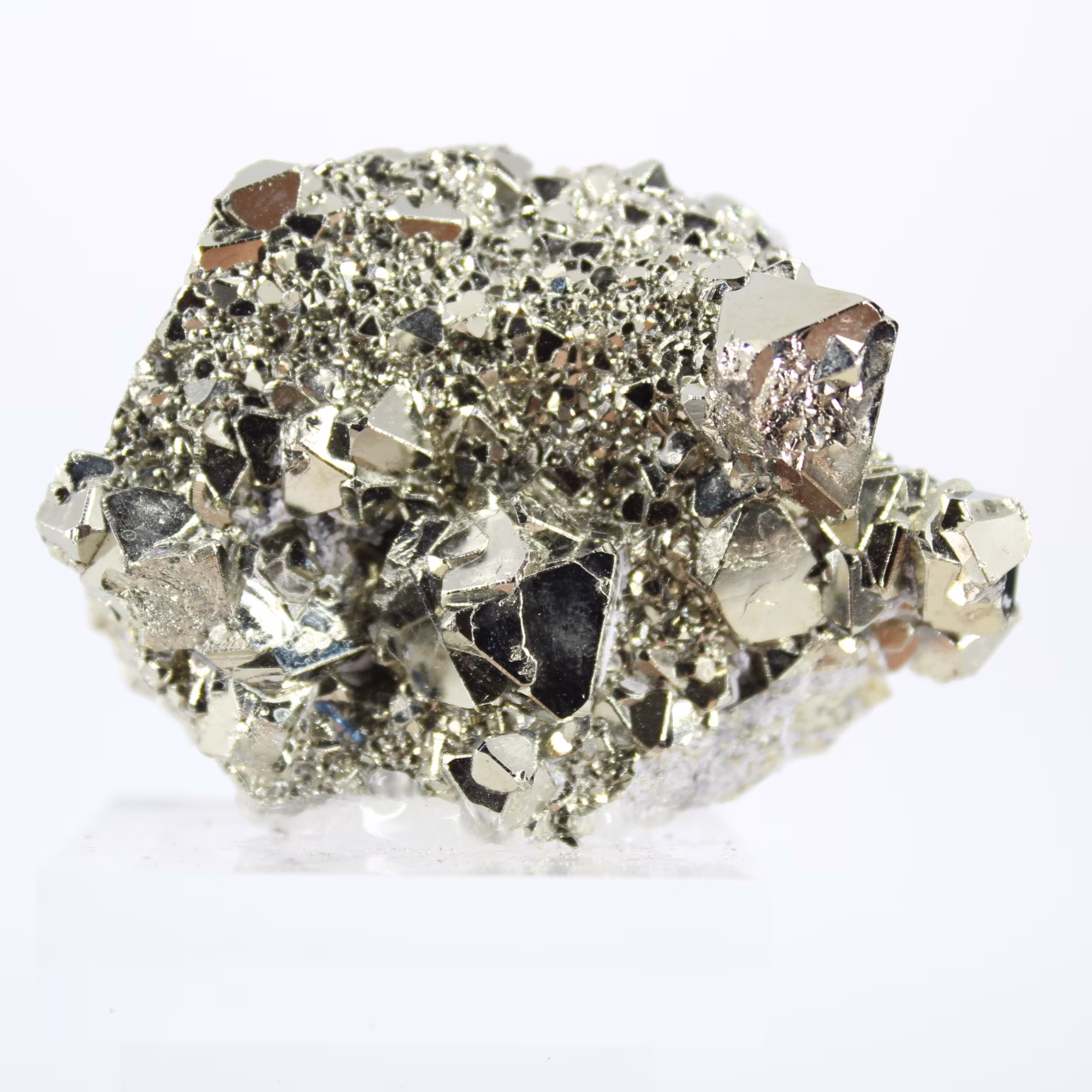 Golden pyrite from Peru with triangular crystals – Collection