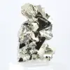 Pyrite from Peru, octahedral crystals on an acrylic base - 2