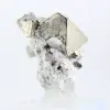 Octahedral crystals of pyrite, iron sulfide from Peru - 1