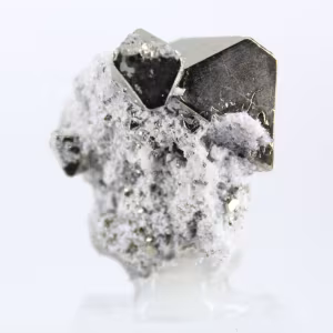 Octahedral crystals of pyrite, iron sulfide from Peru