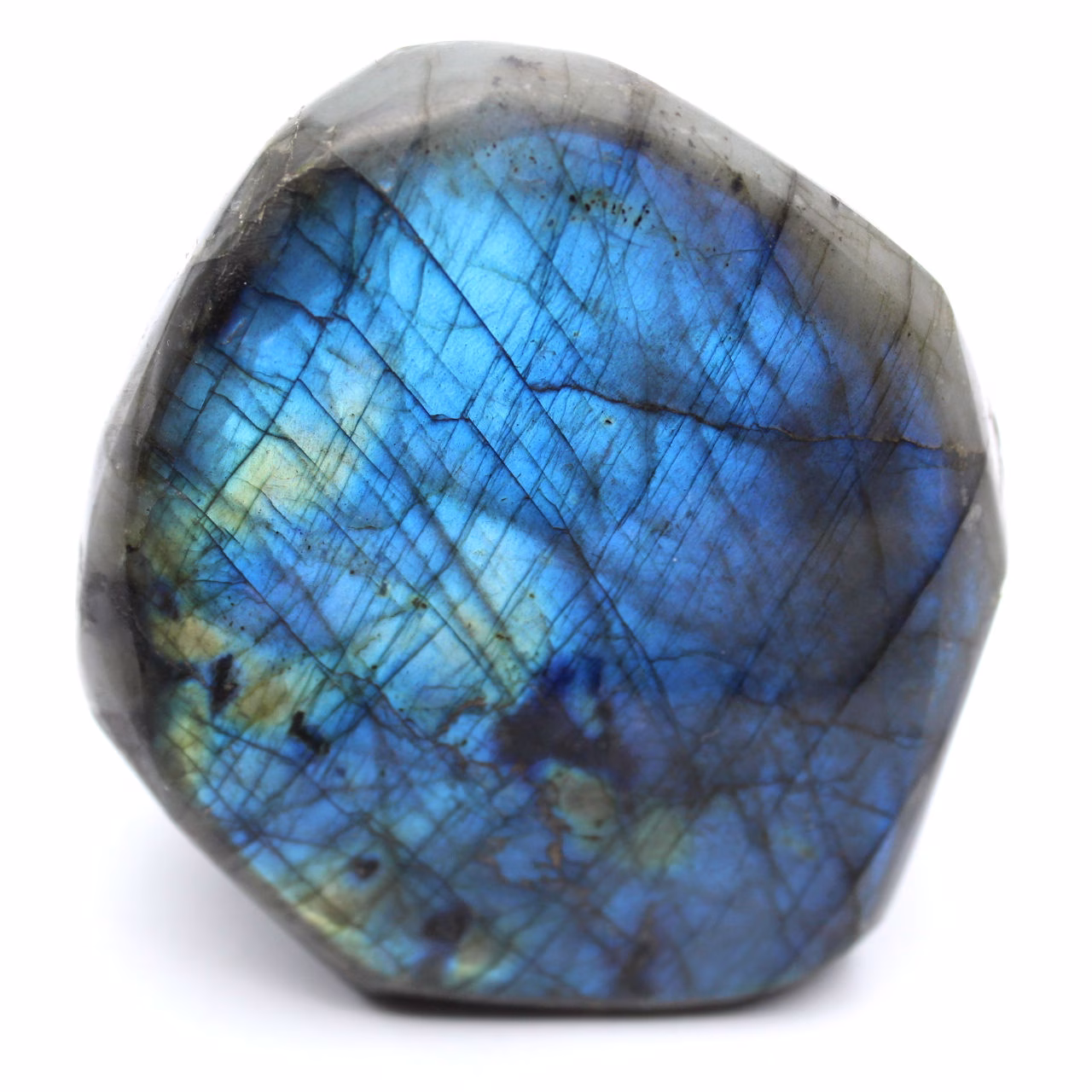 Raw and Polished Labradorite Specimen from Madagascar
