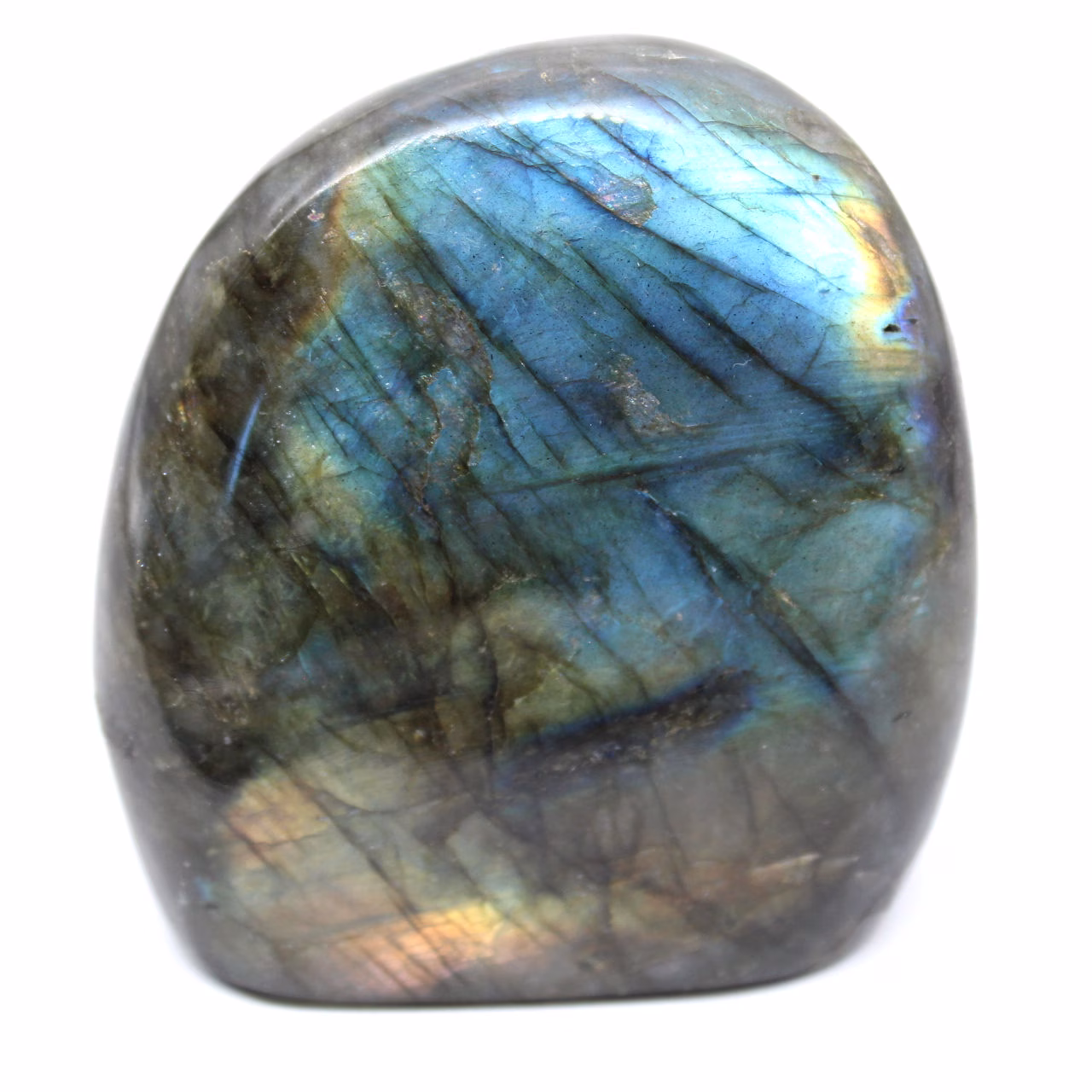 Polished Labradorite Mineral Specimen from Madagascar
