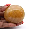 Yellow pebble in Malagasy quartz for mineral decor - 2