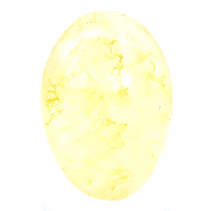 Malagasy yellow quartz pebble, polished collector's stone