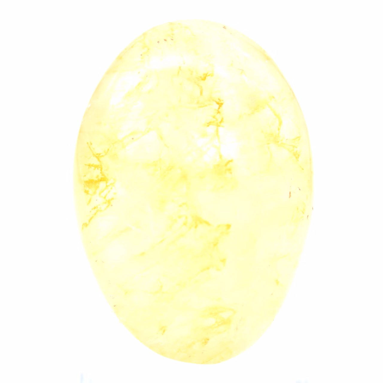 Malagasy yellow quartz pebble, polished collector's stone
