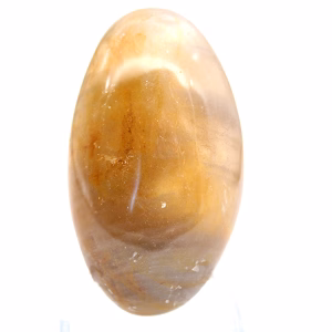 Small yellow quartz pebble from Madagascar for collecting