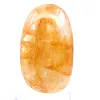 Polished yellow quartz pebble from Madagascar for display cabinets - 0