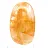 Polished yellow quartz pebble from Madagascar for display cabinets