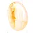 Yellow quartz pebble from Madagascar with a polished finish