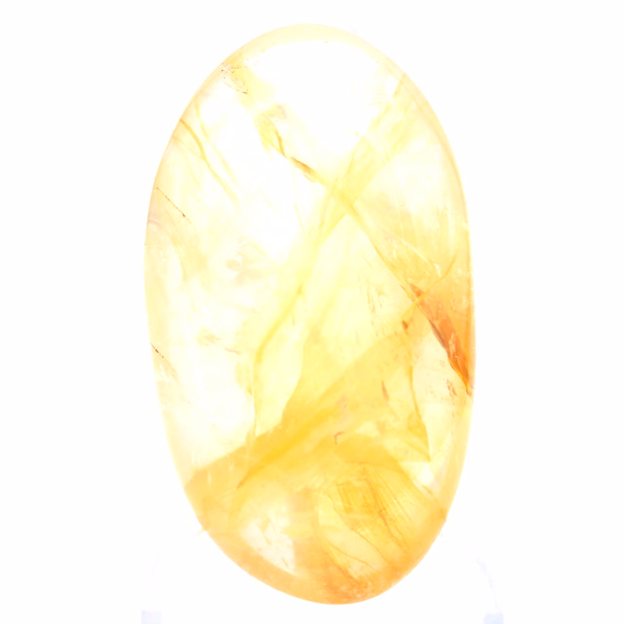 Malagasy yellow quartz pebble for stone collections