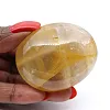 Malagasy yellow quartz as a polished pebble for decor - 2