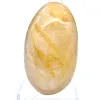 Rounded pebble in natural yellow quartz from Madagascar - 1