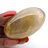 Rounded pebble in natural yellow quartz from Madagascar - 2