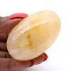Yellow quartz from Madagascar as a polished collector's pebble - 2