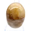 Yellow quartz pebble from Madagascar with soft contours - 1