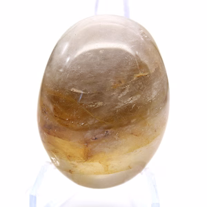 Yellow quartz pebble from Madagascar with soft contours