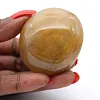 Small Malagasy yellow quartz pebble for display - 2