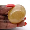 Malagasy yellow quartz as a small natural stone pebble - 2