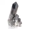 Large Brazilian morion quartz crystal mounted on an acrylic base - 4