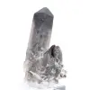 Large Brazilian morion quartz crystal mounted on an acrylic base - 5