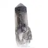 Large Brazilian morion quartz crystal mounted on an acrylic base - 6