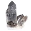 Morion quartz from Brazil, natural crystal displayed on acrylic stand - 0