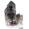 Morion quartz from Brazil, natural crystal displayed on acrylic stand - 2