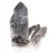 Morion quartz from Brazil, natural crystal displayed on acrylic stand