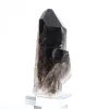 Natural morion quartz point from Brazil on acrylic holder - 2