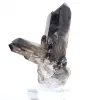 Brazilian morion quartz prism, specimen on acrylic base - 0