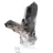 Brazilian morion quartz prism, specimen on acrylic base