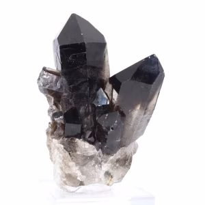 Black morion quartz from Brazil, one-of-a-kind crystal with acrylic stand