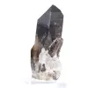 Slender Brazilian morion quartz crystal on stand, for collectors - 3