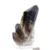 Slender Brazilian morion quartz crystal on stand, for collectors - 5