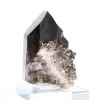 Morion quartz from Brazil, natural black crystal mounted on a base - 2
