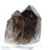 Morion quartz from Brazil, natural black crystal mounted on a base - 4