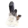 Black morion quartz crystal, Brazilian origin, supplied with stand - 0