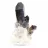 Black morion quartz crystal, Brazilian origin, supplied with stand