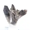 Brazilian morion quartz, decorative crystal displayed on a stand - 0