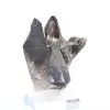 Brazilian morion quartz, decorative crystal displayed on a stand - 2