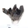 Brazilian morion quartz, decorative crystal displayed on a stand - 4