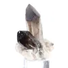 Morion from Brazil, black smoky quartz crystal on acrylic stand - 2