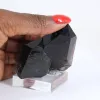 Small natural morion quartz crystal from Brazil on acrylic base - 1